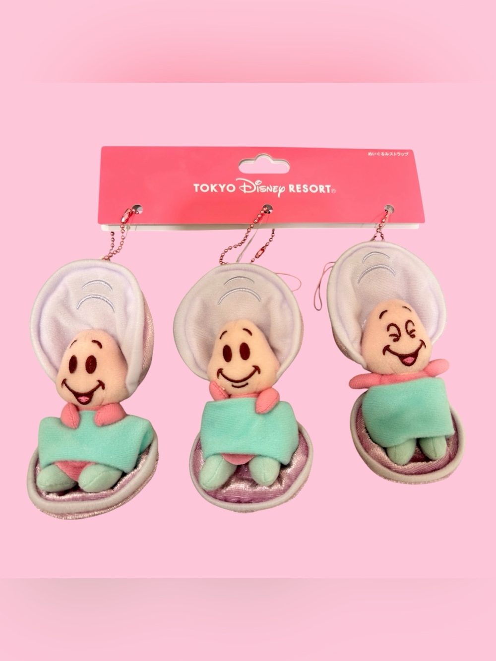 TOKYO DISNEY RESORT Alice in Wonderland BABY OYSTER PLUSH Set of 3 NEW Charm - Picture 7 of 11